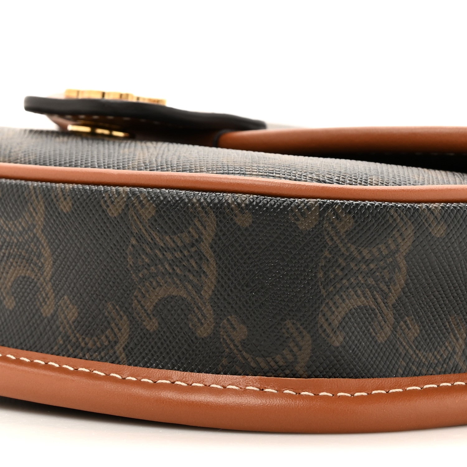 Celine Canvas Calfskin Triomphe Mini Besace Tan 9 of 10