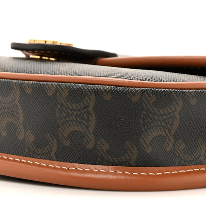 Celine Canvas Calfskin Triomphe Mini Besace Tan 9 of 10