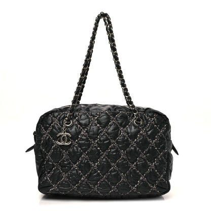 Chanel Nylon Quilted Tweed Stitch Bubble Camera Case Black 1 of 11