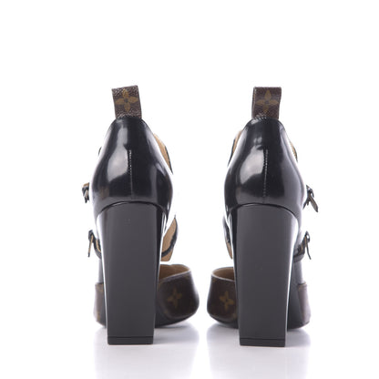 Louis Vuitton Monogram Headline Pumps 40 Black 5 of 9