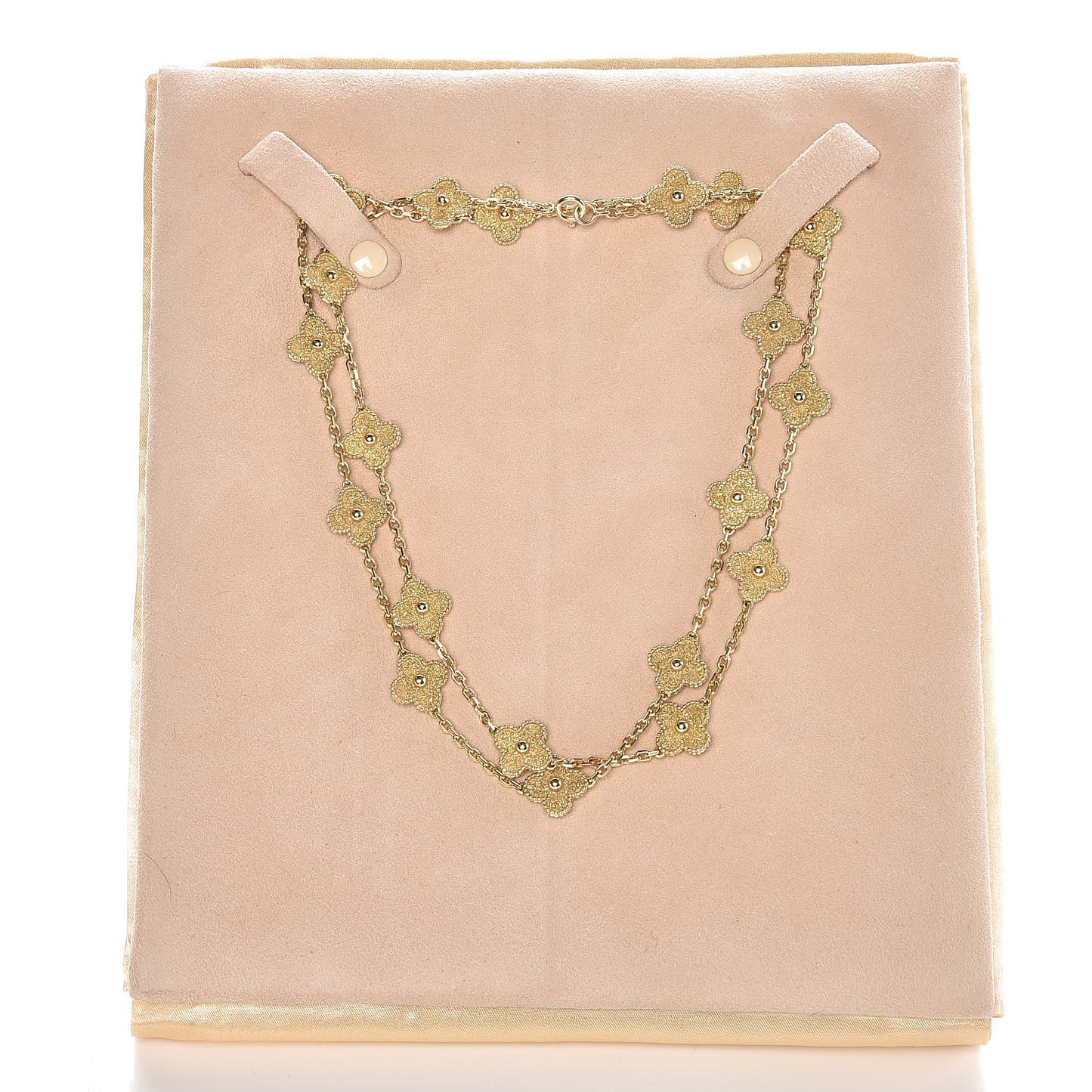 18K Yellow Gold 20 Motifs Vintage Alhambra Necklace