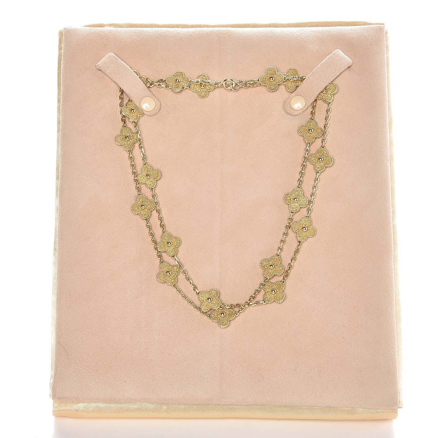 Van Cleef & Arpels 18K Yellow Gold 20 Motifs Vintage Alhambra Necklace 5 of 5