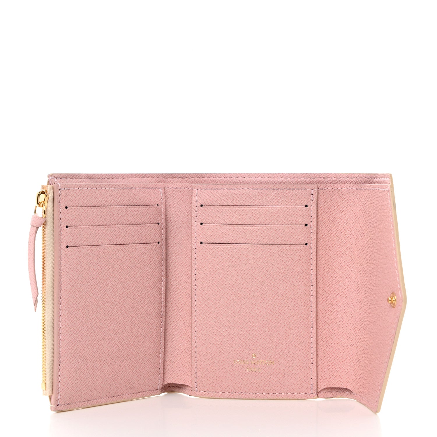 Louis Vuitton Damier Azur Victorine Wallet Rose Ballerine 5 of 7
