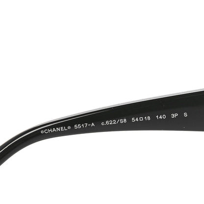 Chanel Acetate Enamel Heart Butterfly Sunglasses 5417-A Black 5 of 6