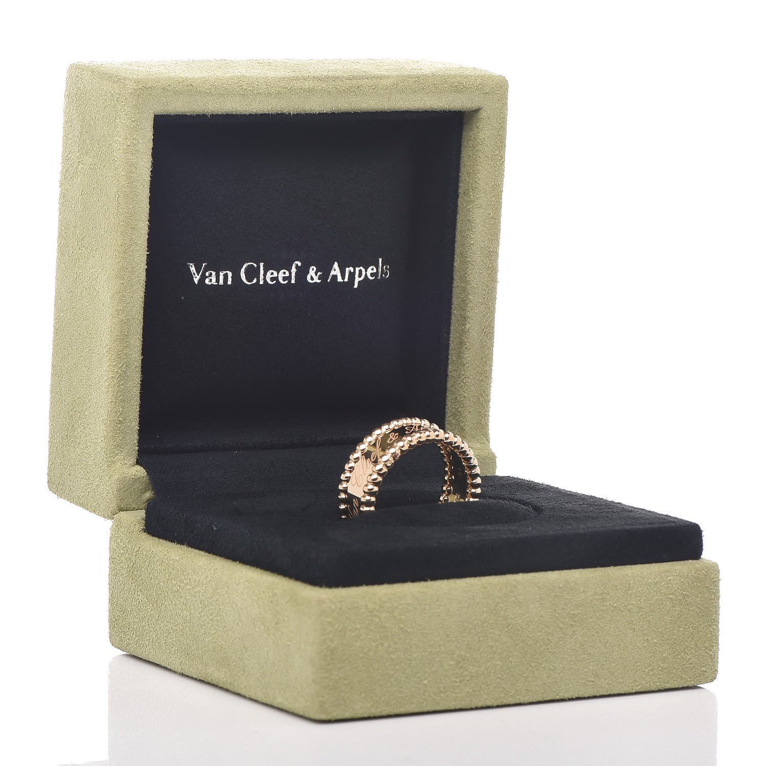 Van Cleef & Arpels 18K Yellow Gold Perlee Signature Ring 51 5.75 7 of 7