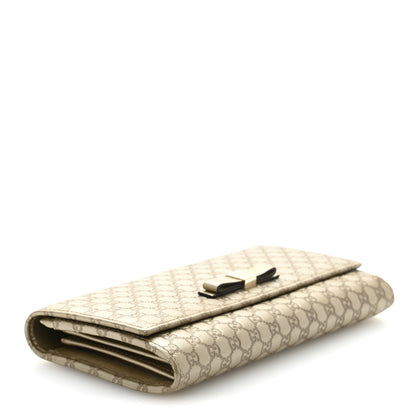 Gucci Metallic Microguccissima Bow Continental Wallet Golden Beige 4 of 11