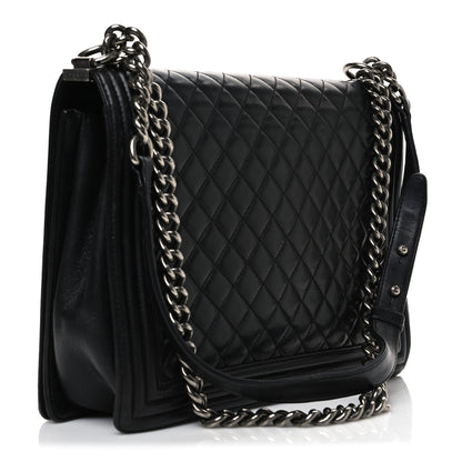 Chanel Lambskin Quilted Large Boy Flap Black 3 of 10