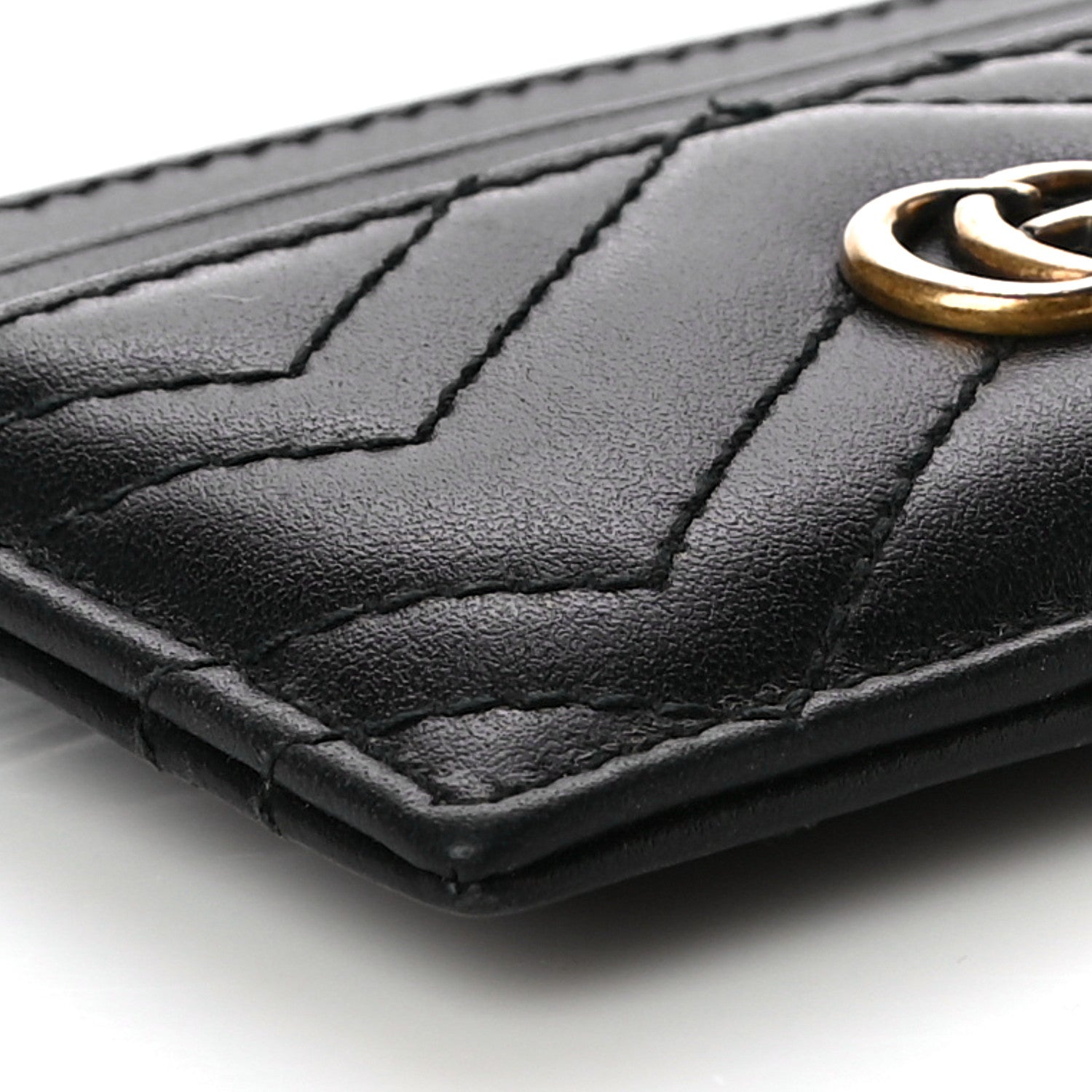 Gucci Calfskin Matelasse GG Marmont Card Holder Black 8 of 11
