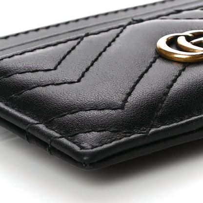 Gucci Calfskin Matelasse GG Marmont Card Holder Black 8 of 11