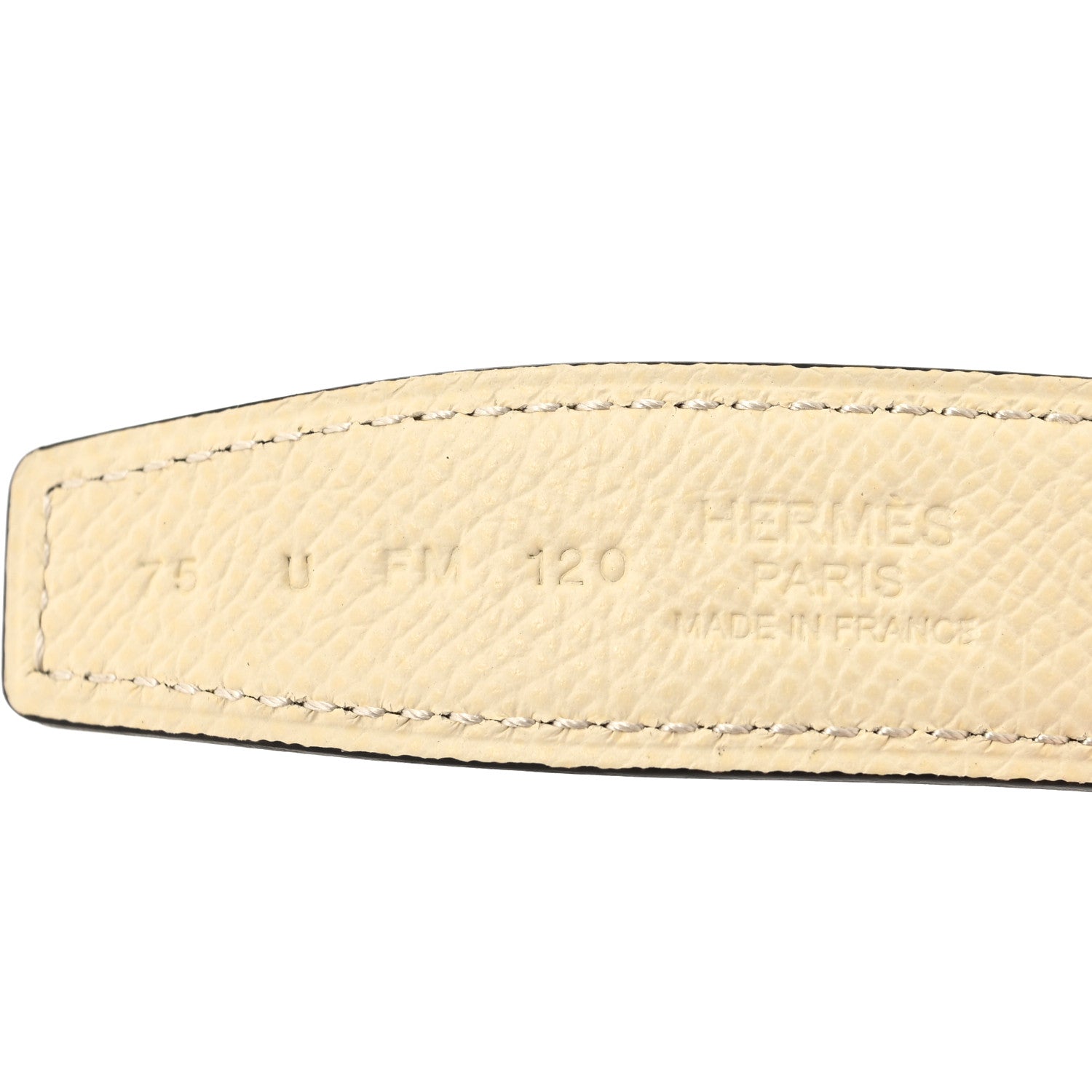 Hermes Epsom Swift 24mm Collier De Chien CDC Belt 75 Nata Lime 5 of 7