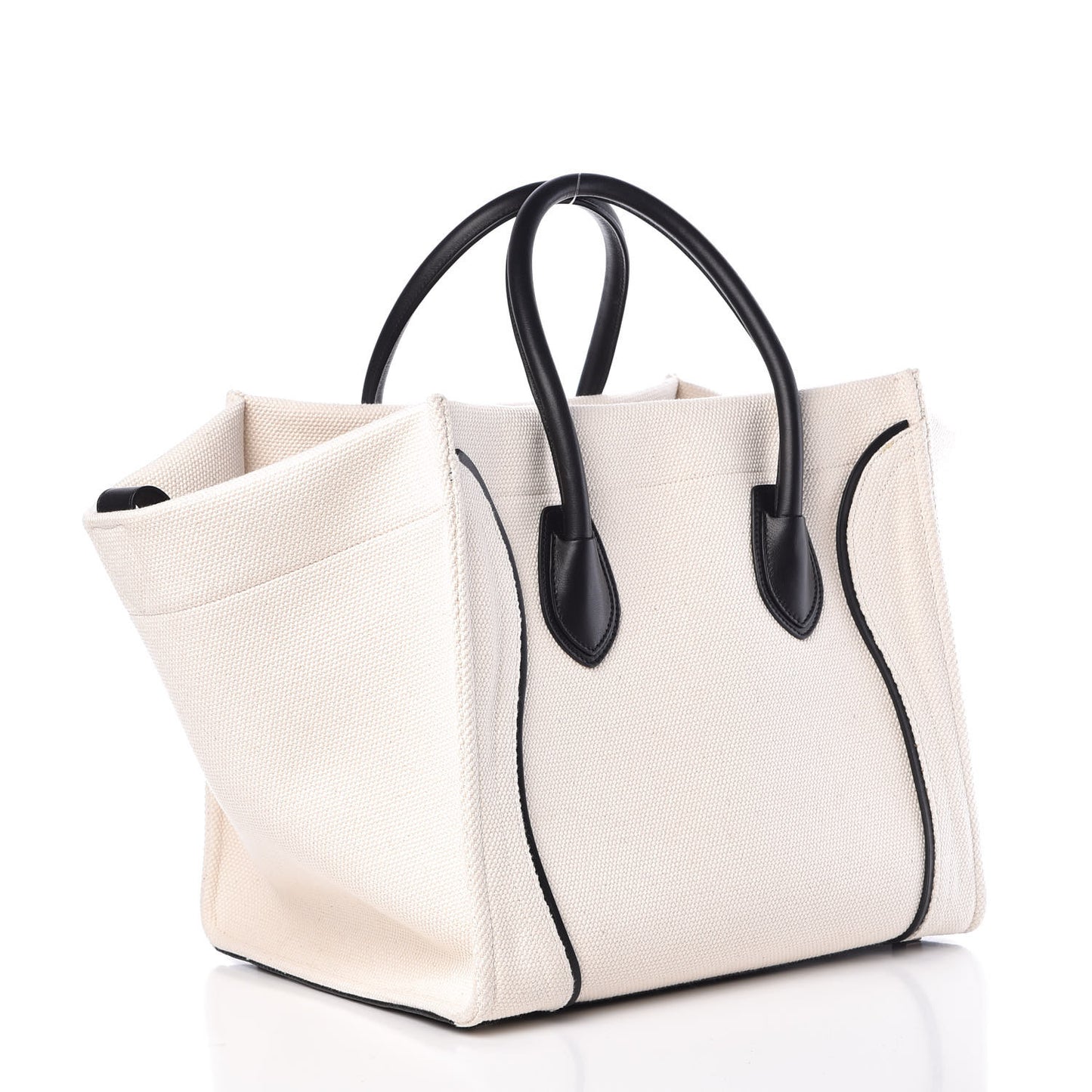 Cotton Canvas Medium Phantom Luggage White