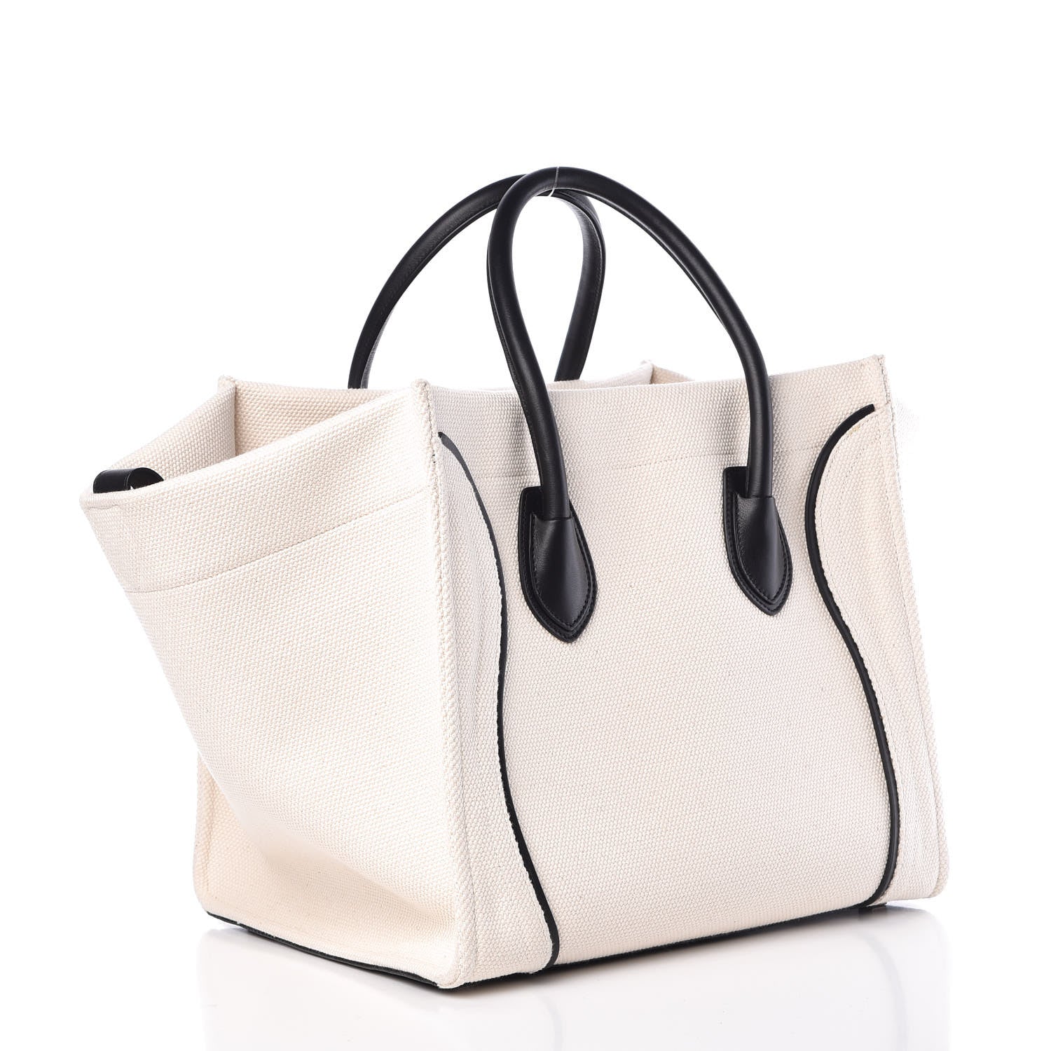 Celine Cotton Canvas Medium Phantom Luggage White 3 of 10