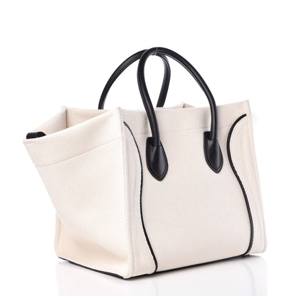 Celine Cotton Canvas Medium Phantom Luggage White 3 of 10