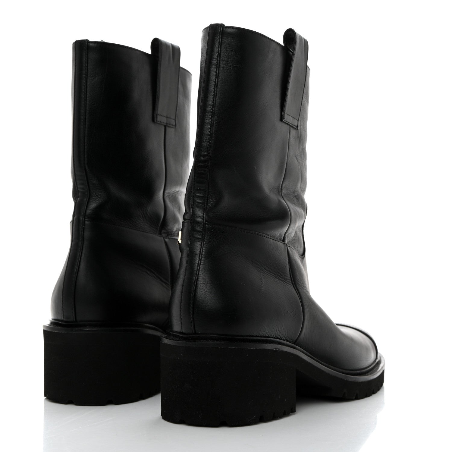 Chanel Calfskin CC Ankle Boots 38 Black 4 of 9