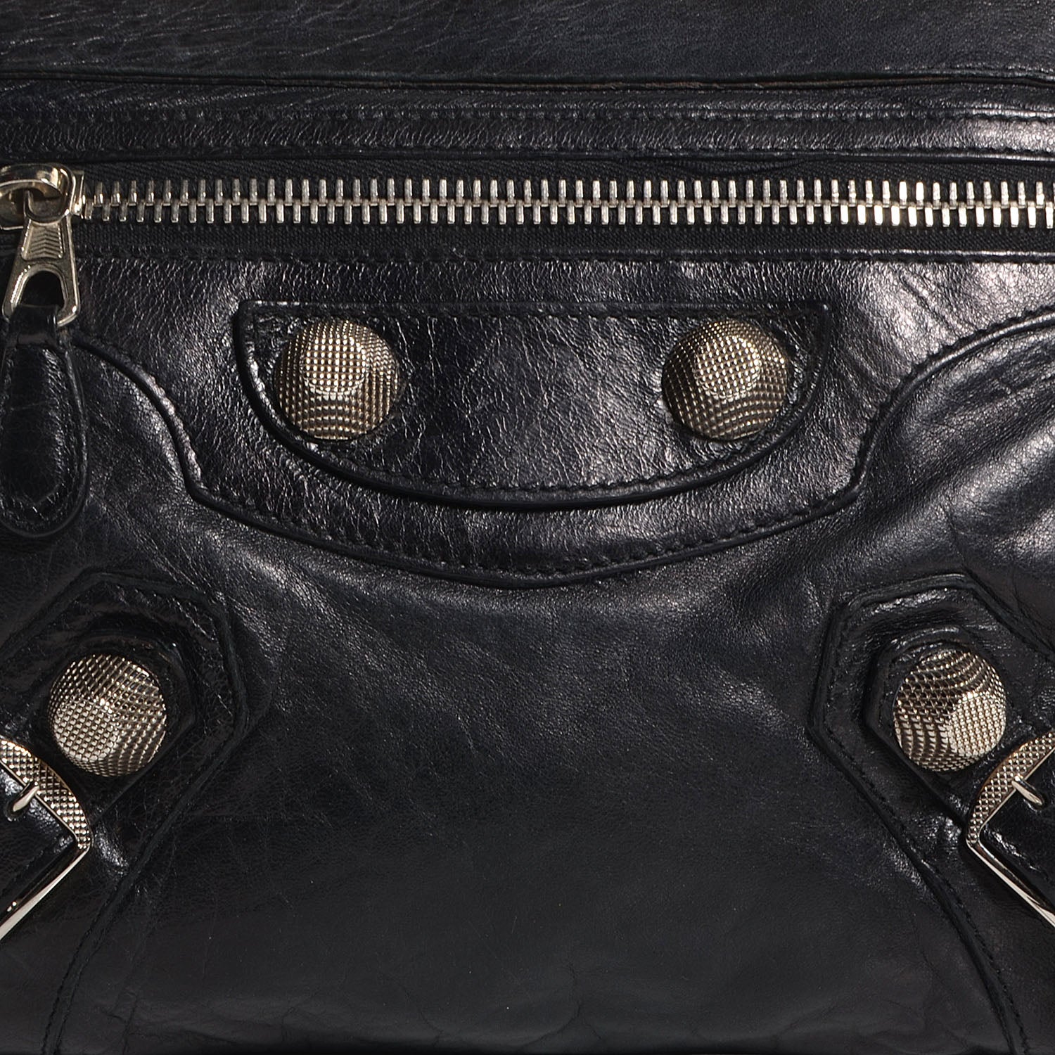 Balenciaga Chevre Giant 21 Silver Hardware Flat Handle Clutch Black 11 of 11