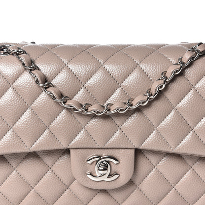 Chanel Caviar Quilted Medium Double Flap Beige 12 of 13