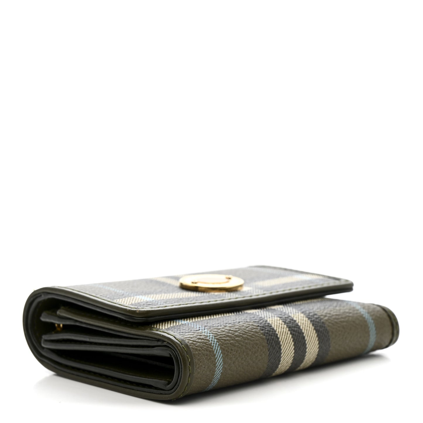 Vintage Check Tri-Fold Wallet Olive Green