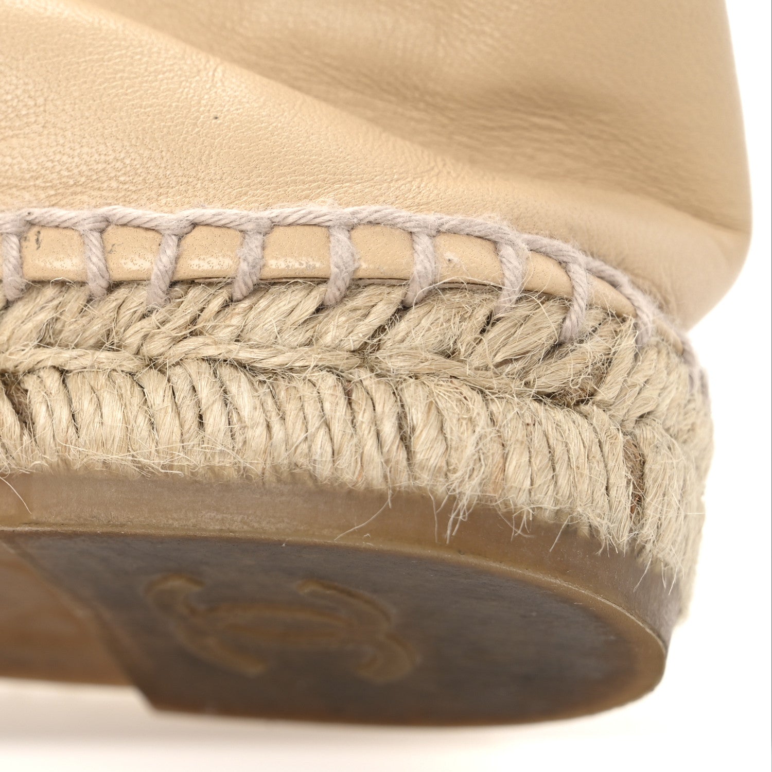 Chanel Lambskin CC Espadrilles 41 Beige Black 11 of 12