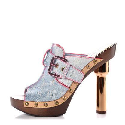Louis Vuitton Denim Rosa Mule Clogs 41 1 of 13