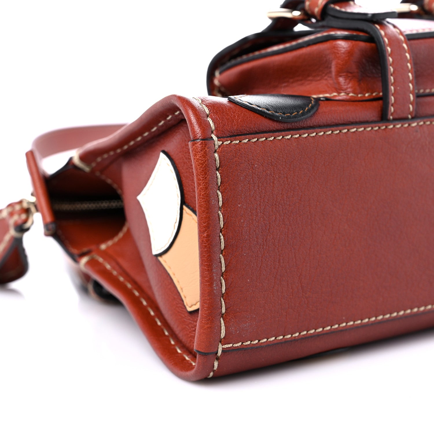 Chloe Buffalo Scallop Patchwork Mini Edith Sepia Brown 6 of 7