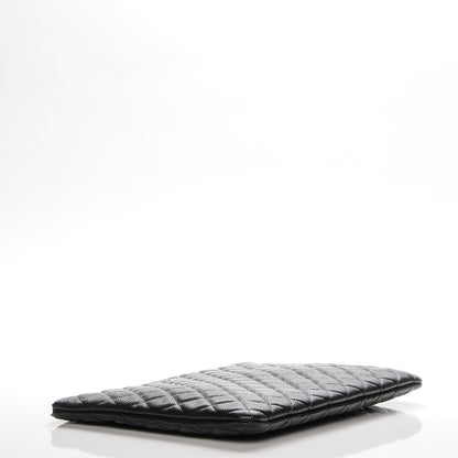 Chanel Caviar Quilted Large Cosmetic Case Black 4 of 7