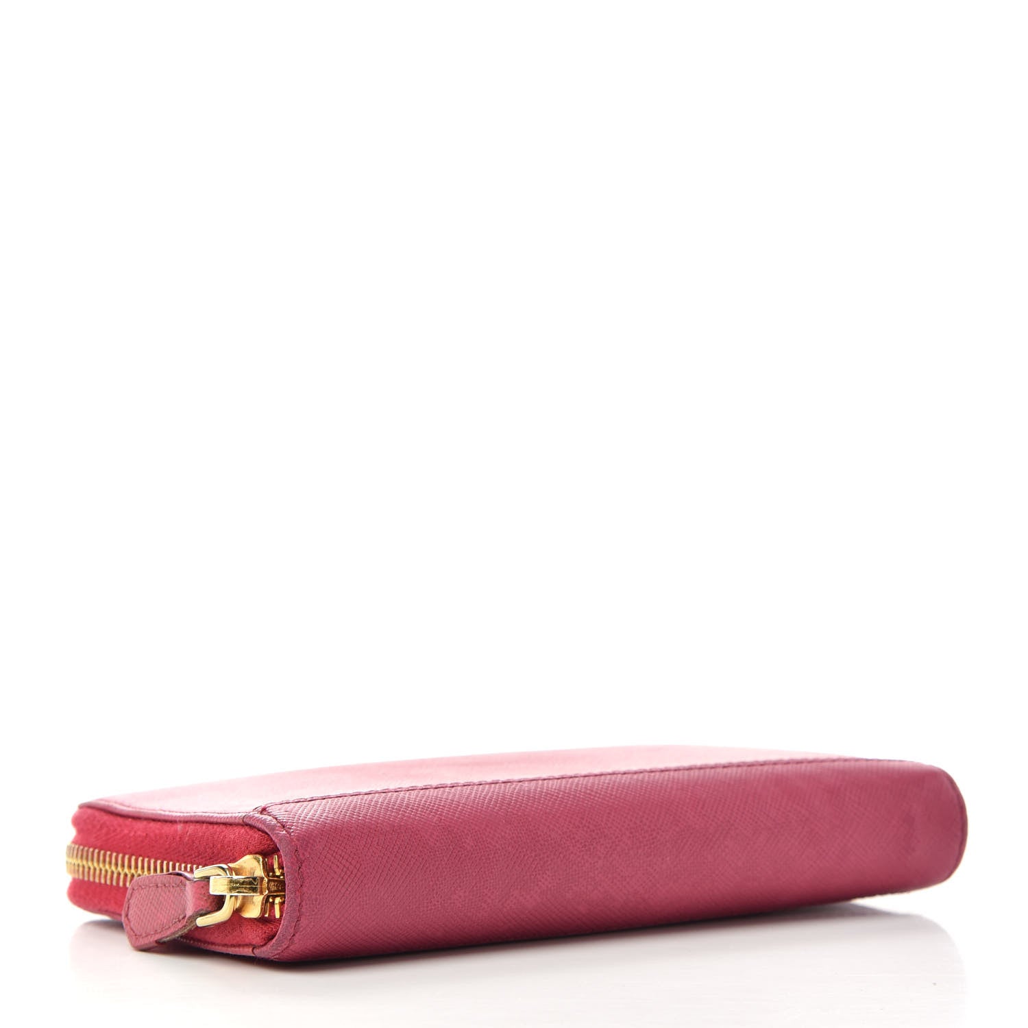 Prada Saffiano Cuir Zip Around Wallet Ibisco Peonia 4 of 6