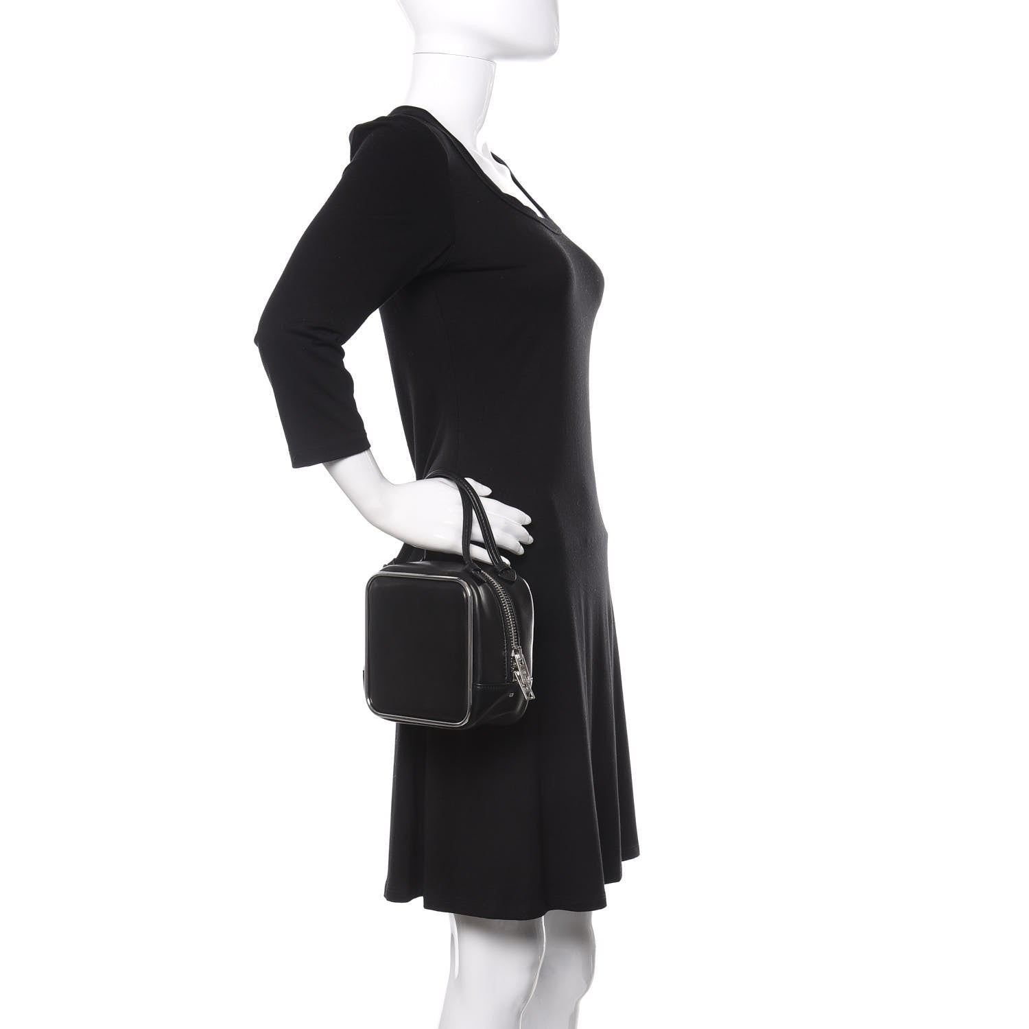 Alexander Wang Supple Calfskin Halo Top Handle Bag Black 2 of 12