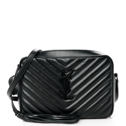 Saint Laurent Calfskin Matelasse Monogram Monochrome Lou Camera Bag Black 1 of 10