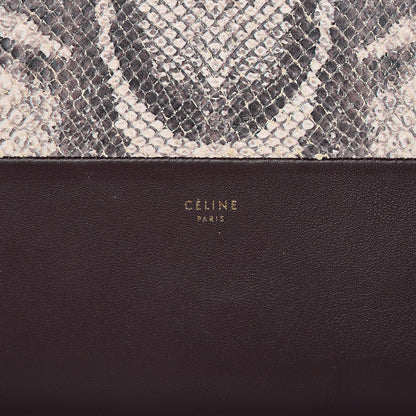 Celine Python Lambskin Solo Clutch Pouch Burgundy 8 of 8