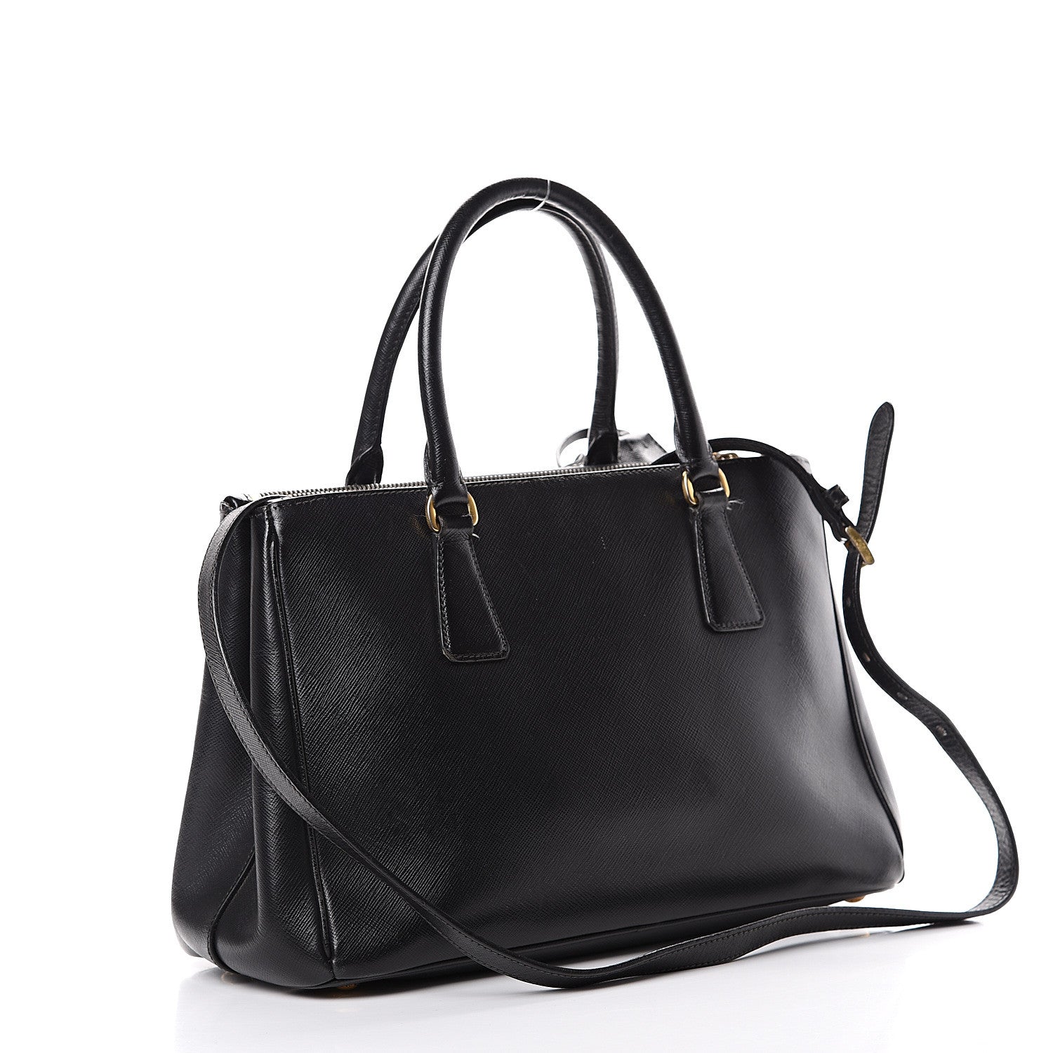 Prada Saffiano Small Galleria Double Zip Tote Black 2 of 29