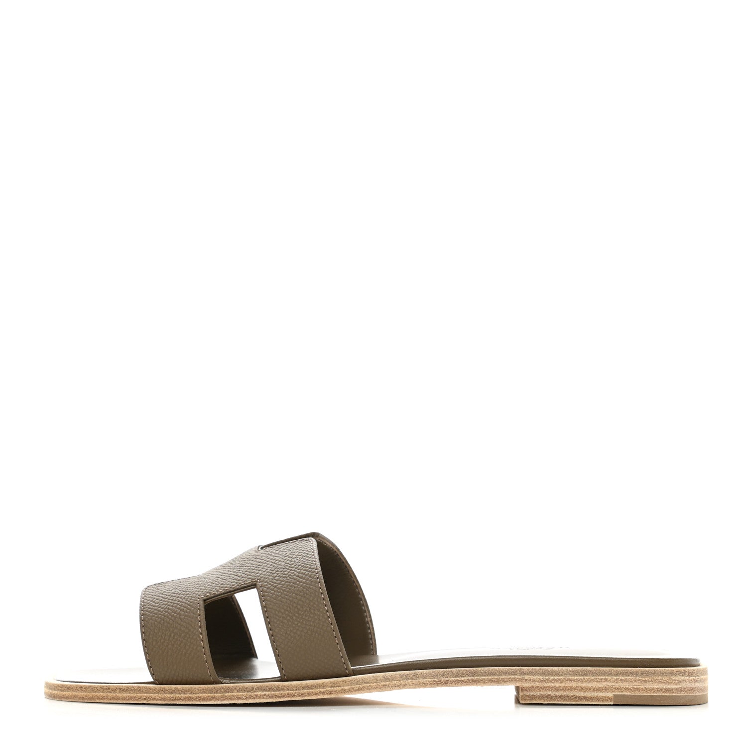 Hermes Epsom Oran Sandals 38 Etoupe 1 of 9