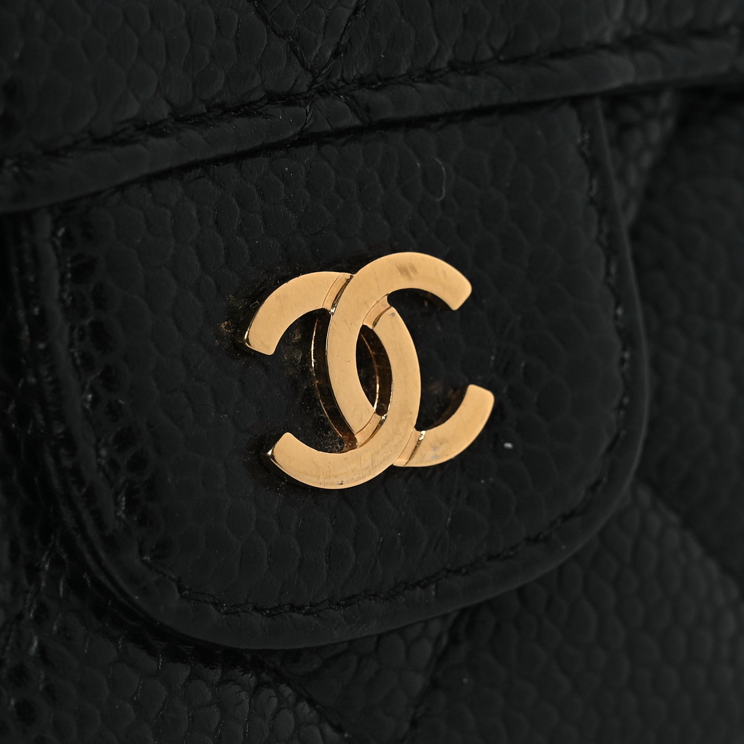 Chanel Caviar Quilted Large Gusset Flap Wallet Black 10 of 12
