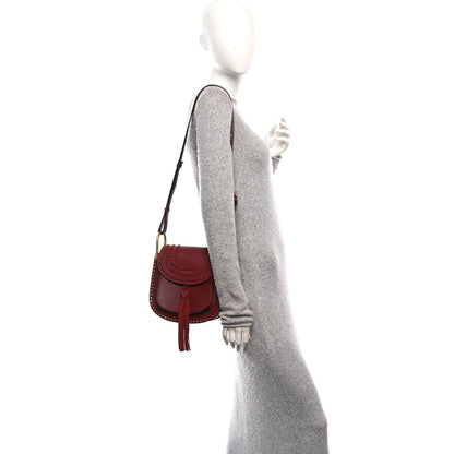 Chloe Calfskin Braided Small Hudson Shoulder Bag Sienna Red 2 of 10