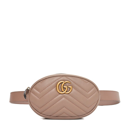 Gucci Calfskin Matelasse GG Marmont Belt Bag 85 34 Porcelain Rose 1 of 10