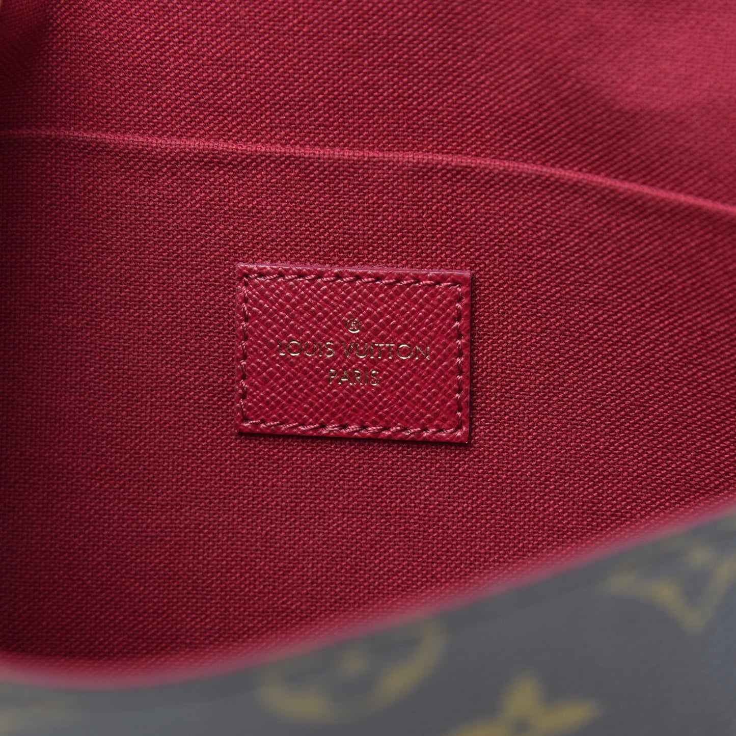 Monogram Pochette Felicie Chain Wallet Fuchsia