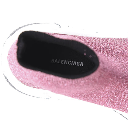 Balenciaga Laminated Knit Bi-Color Sole Womens Speed Sneakers 36 Pink White Black 7 of 7