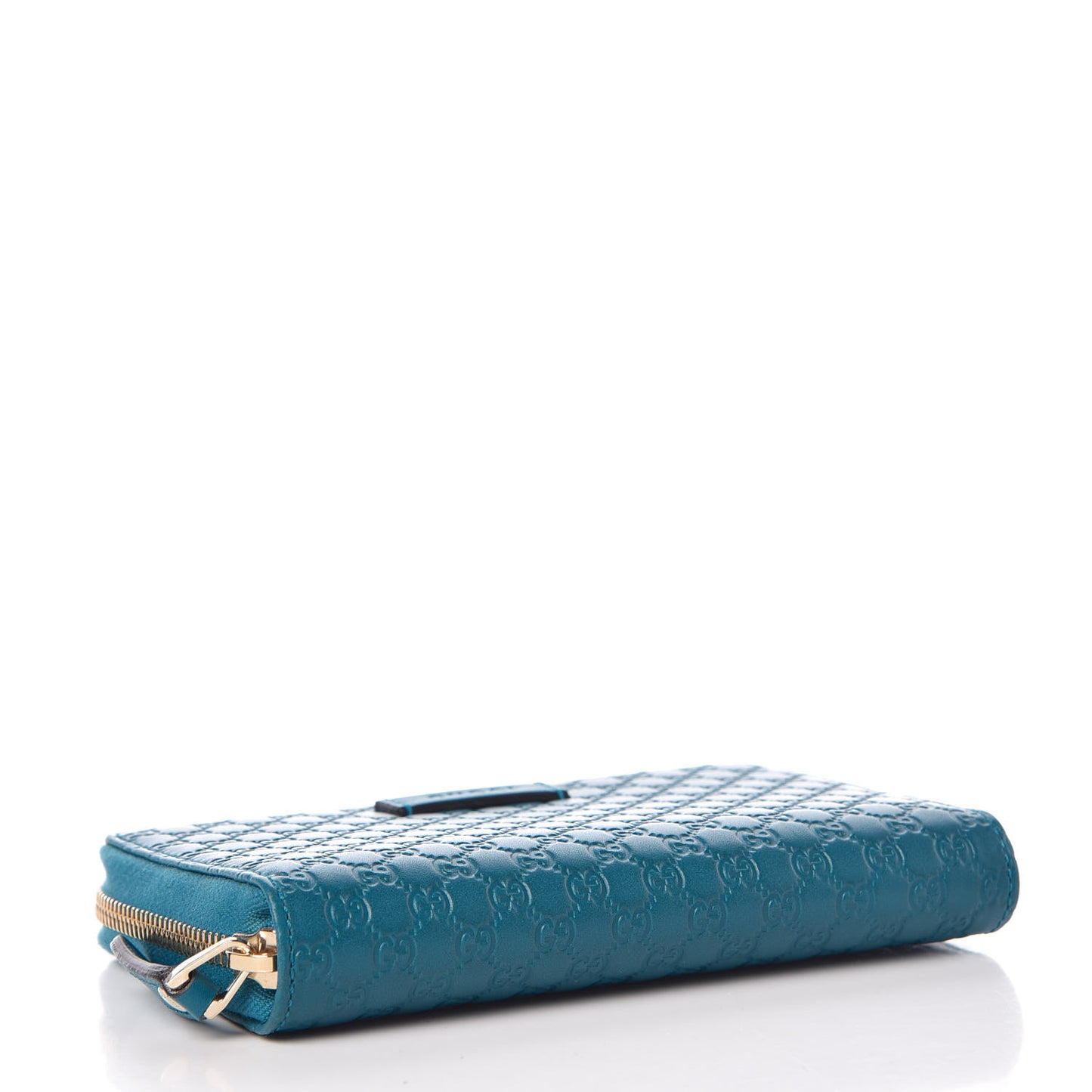 Microguccissima Zip Around Organizer Wallet Deep Cobalt