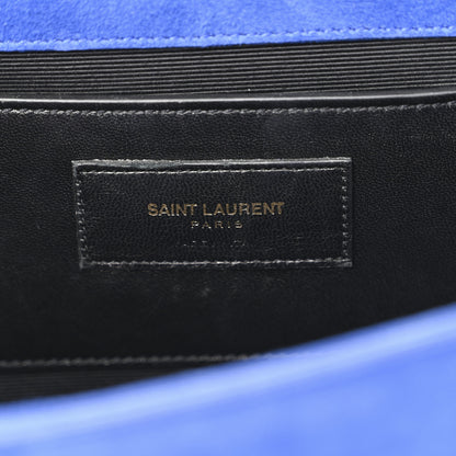 Saint Laurent Suede Medium Monogram Kate Tassel Shoulder Bag Royal Blue 6 of 9
