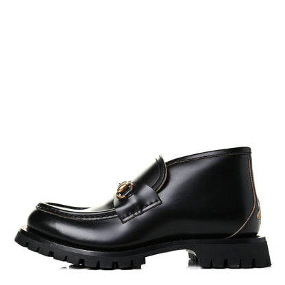 Gucci Cordovan Lux Mens Harald Horsebit Ankle Boots 7 Black 1 of 6