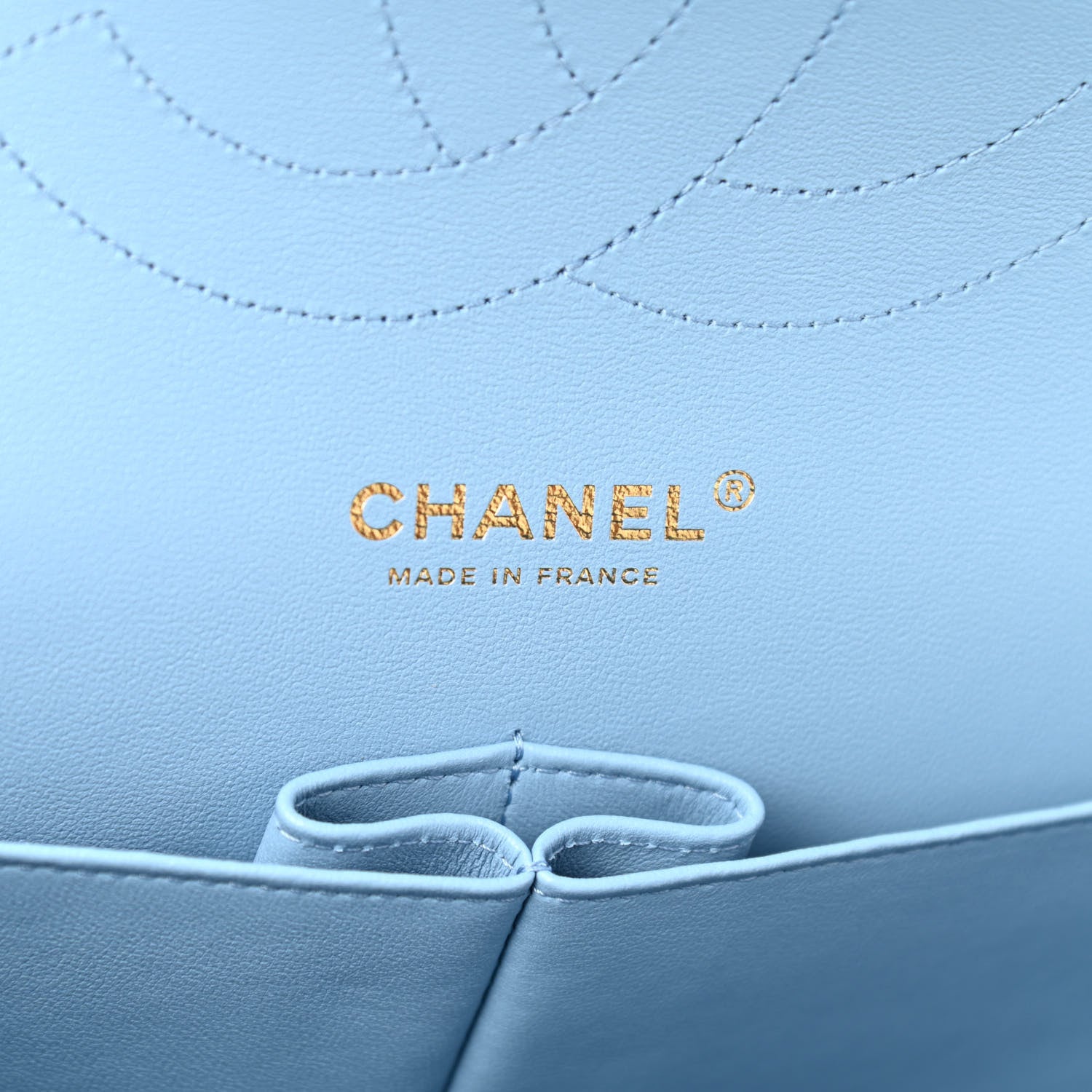Chanel Caviar Quilted Jumbo Double Flap Light Blue 5 of 9