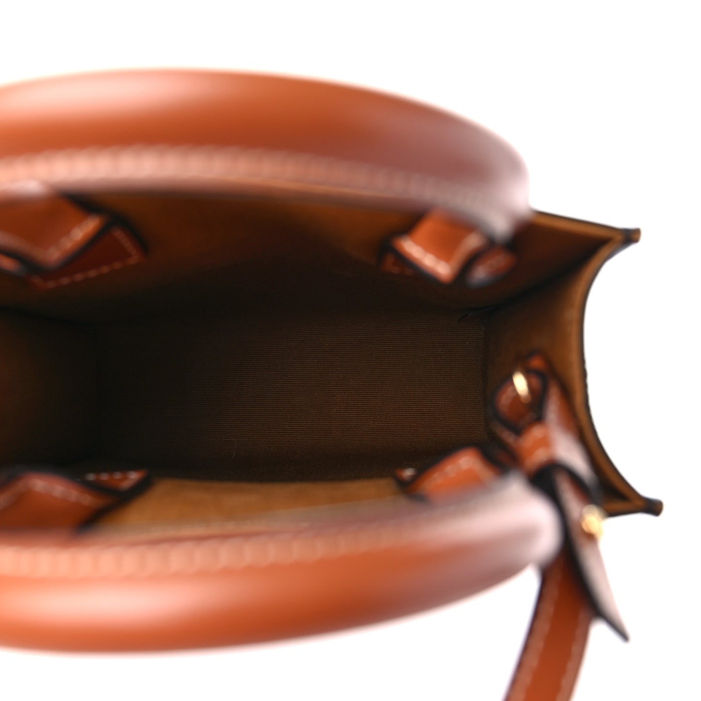 Triomphe Canvas Calfskin Mini Vertical Cabas Tan