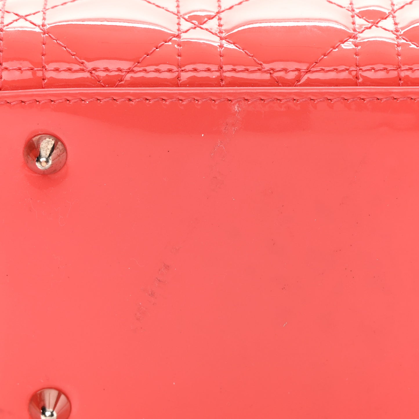 Patent Cannage Medium Lady Dior Fuchsia