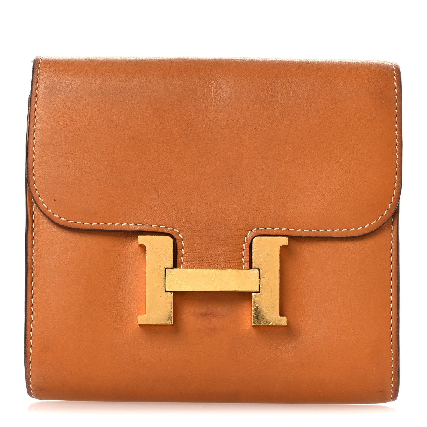 Barenia Constance Compact Passant Wallet Gold