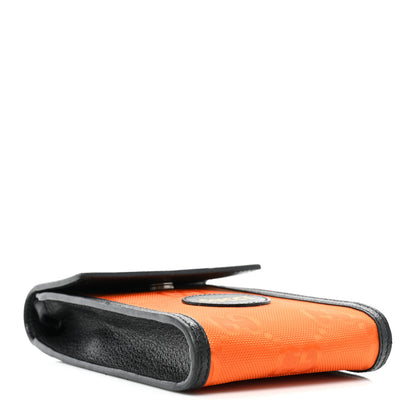 Gucci Econyl Nylon Monogram Off The Grid Crossbody Bag Carrot Orange Black 4 of 15