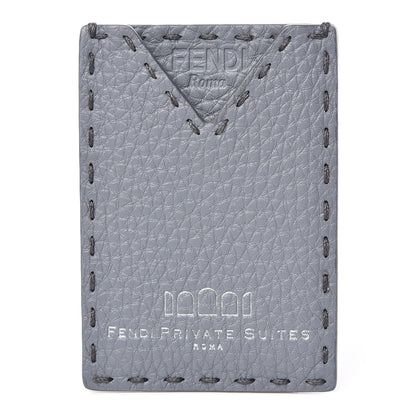 Fendi Calfskin Romano Selleria Private Suites Card Holder Blue 1 of 6