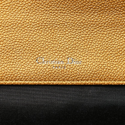 Christian Dior Metallic Grained Calfskin Diorama Satchel Gold 6 of 9