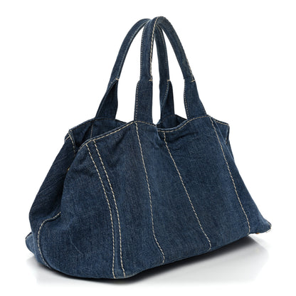Prada Denim Canapa Logo Tote Avio 3 of 10