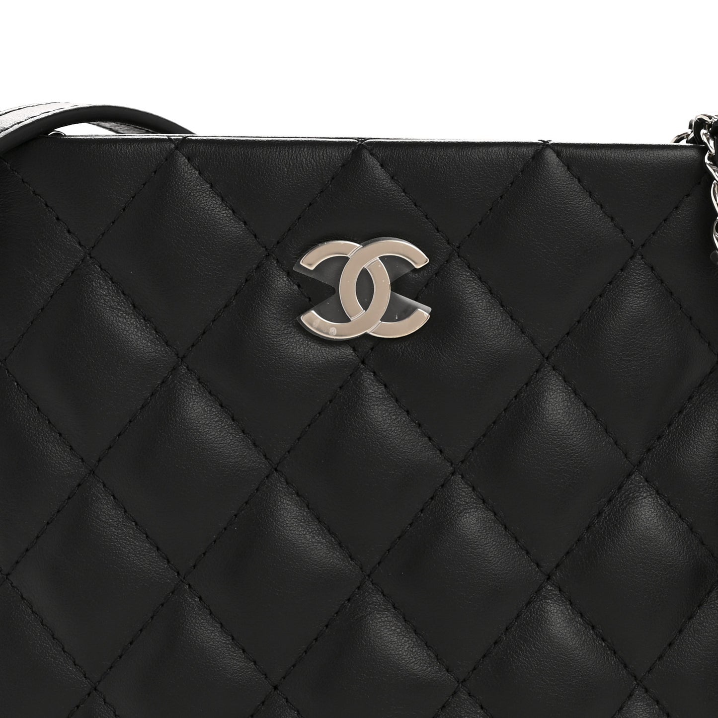 Lambskin Quilted Uniform Crossbody Bag Black