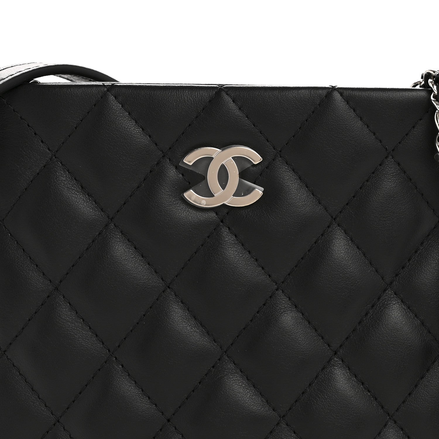 Chanel Lambskin Quilted Uniform Crossbody Bag Black 8 of 10