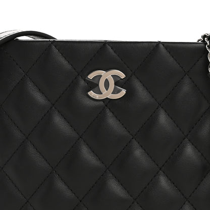 Chanel Lambskin Quilted Uniform Crossbody Bag Black 8 of 10